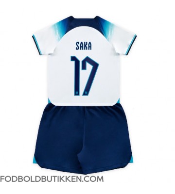 England Bukayo Saka #17 Hjemmebanetrøje Børn VM 2022 Kortærmet (+ Korte bukser)